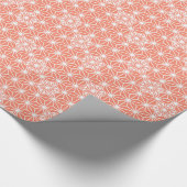 Japanse Asanoha of Star Pattern, koraalroze Cadeaupapier (Hoek)