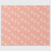 Japanse Asanoha of Star Pattern, koraalroze Cadeaupapier (Vlak)