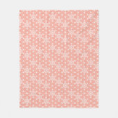 Japanse Asanoha of Star Pattern, koraalroze Fleece Deken (Voorkant)