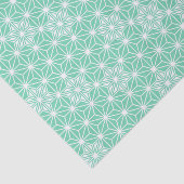 Japanse Asanoha of Star Pattern, lichte aqua Tissuepapier (Detail)