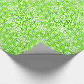Japanse Asanoha of Star Pattern, lichte kalkgroen Cadeaupapier (Hoek)