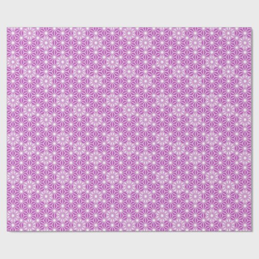 Japanse Asanoha of Star Pattern, orchidee Cadeaupapier (Vlak)