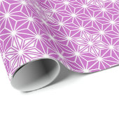Japanse Asanoha of Star Pattern, orchidee Cadeaupapier (Rol Hoek)