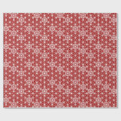 Japanse Asanoha of Sterpatroon, donkerrood Cadeaupapier (Vlak)