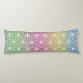 Japanse Asanoha Pastel Rainbow Lichaamskussen (Achterkant)