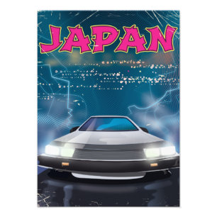 Japanse autoreisposter foto afdruk