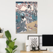 Japanse Autumn Ukiyo-e Momijigari no himegimi Poster (Thuiskantoor)