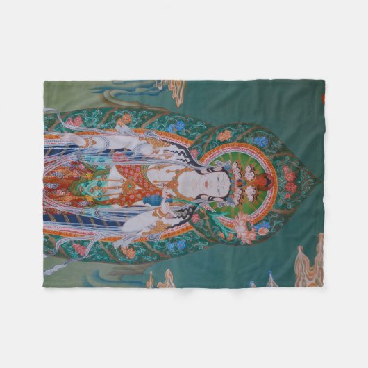 Japanse Avalokiteshvara Fleece Blanket Deken (Voorkant (Horizontaal))