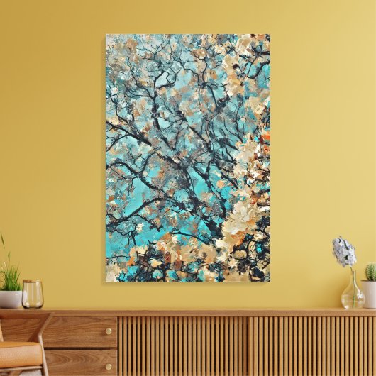 Japanse avond herfstbladeren canvas afdruk (Insitu (Woonkamer))