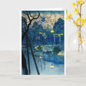  Japanse avond in blauw Kaart (Gele Bloem)