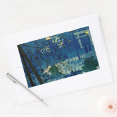  Japanse avond in blauw Rechthoekige Sticker (Envelop)