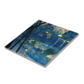  Japanse avond in blauw Tegeltje (Zijkant)