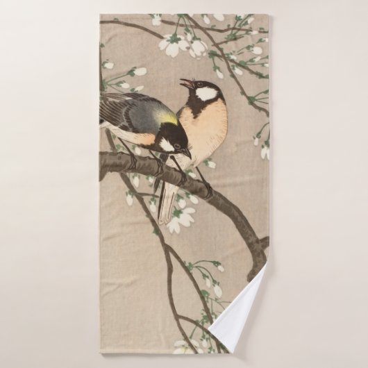 Japanse Aziatische Koson Bird Chickadee Songbird Bad Handdoek (Badhanddoek)