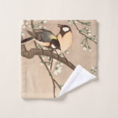 Japanse Aziatische Koson Bird Chickadee Songbird Bad Handdoek (Wasdoekje)