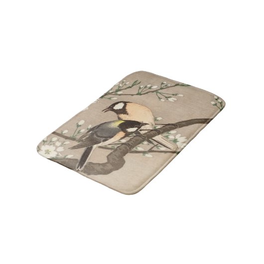Japanse Aziatische Koson Bird Chickadee Songbird Badmat (Gekanteld)