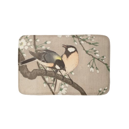 Japanse Aziatische Koson Bird Chickadee Songbird Badmat (Voorkant)