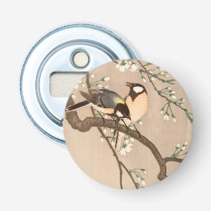 Japanse Aziatische Koson Bird Chickadee Songbird Button Flesopener