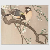 Japanse Aziatische Koson Bird Chickadee Songbird Cadeaupapier (Vlak)