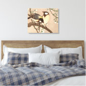 Japanse Aziatische Koson Bird Chickadee Songbird Canvas Afdruk (Insitu (Slaapkamer))