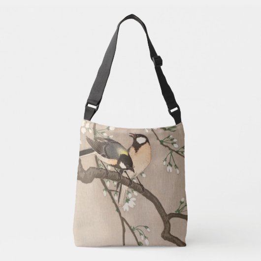 Japanse Aziatische Koson Bird Chickadee Songbird Crossbody Tas (Voorkant)