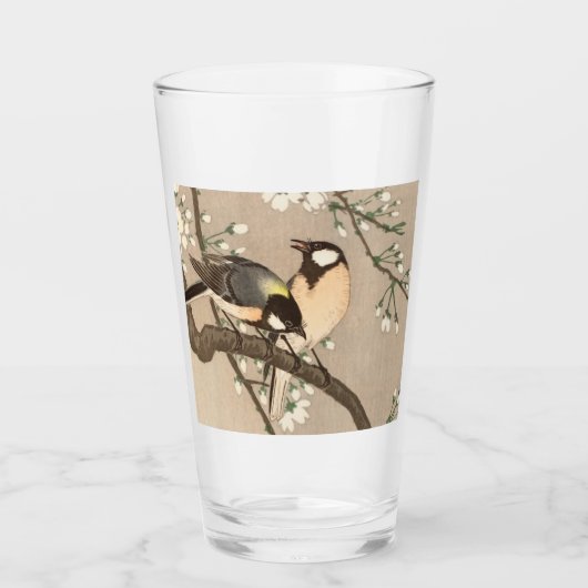 Japanse Aziatische Koson Bird Chickadee Songbird Glas (Voorkant)