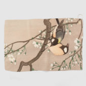 Japanse Aziatische Koson Bird Chickadee Songbird Golfhanddoek (Horizontaal)