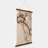 Japanse Aziatische Koson Bird Chickadee Songbird Hangend Wandkleed (Gebogen)