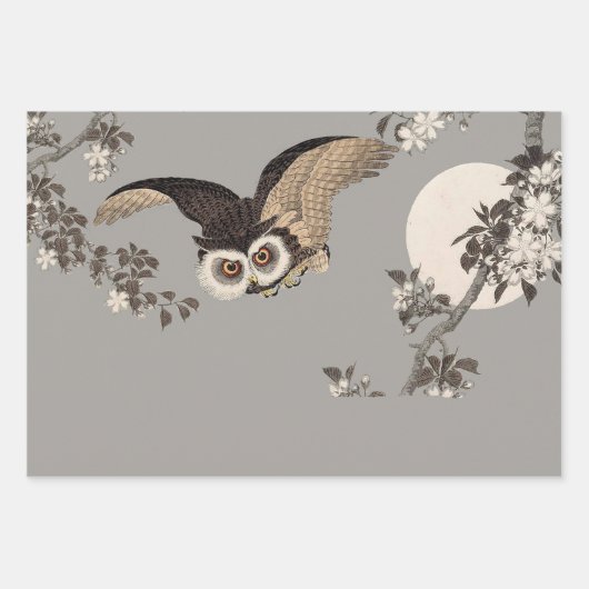 Japanse Aziatische Koson Bird Chickadee Songbird Inpakpapier Vel (Voorkant 3)