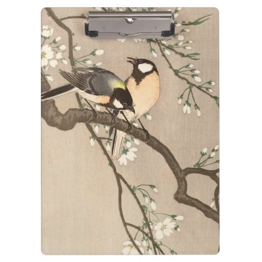 Japanse Aziatische Koson Bird Chickadee Songbird Klembord (Voorkant)