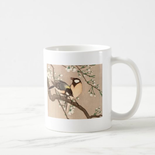 Japanse Aziatische Koson Bird Chickadee Songbird Koffiemok (Rechts)