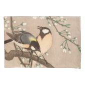 Japanse Aziatische Koson Bird Chickadee Songbird Kussensloop (Voorkant)