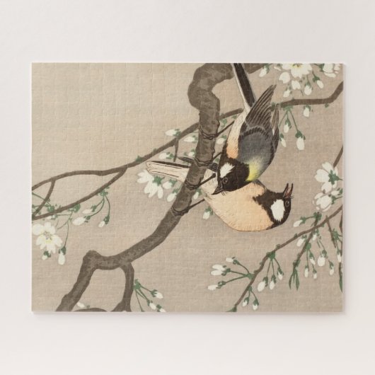 Japanse Aziatische Koson Bird Chickadee Songbird Legpuzzel (Horizontaal)