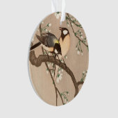 Japanse Aziatische Koson Bird Chickadee Songbird Ornament (voorkant)