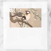 Japanse Aziatische Koson Bird Chickadee Songbird Rechthoekige Sticker (Tas)