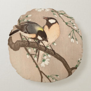 Japanse Aziatische Koson Bird Chickadee Songbird Rond Kussen