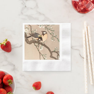 Japanse Aziatische Koson Bird Chickadee Songbird Servet