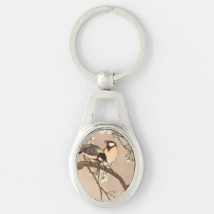 Japanse Aziatische Koson Bird Chickadee Songbird Sleutelhanger
