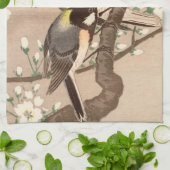 Japanse Aziatische Koson Bird Chickadee Songbird Theedoek (Gevouwen)