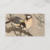 Japanse Aziatische Koson Bird Chickadee Songbird Visitekaartje (Achterkant)