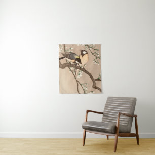 Japanse Aziatische Koson Bird Chickadee Songbird Wandkleed