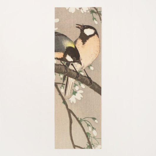 Japanse Aziatische Koson Bird Chickadee Songbird Yogamat (Achterkant)