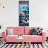 Japanse Aziatische Kunst Hakone Lake in Moonlight Canvas Afdruk (Insitu (Woonkamer))