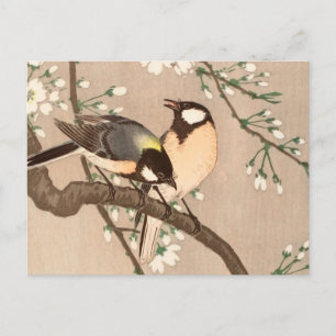 Japanse Aziatische Ohara Koson Vogel Mees Zangvoge Briefkaart