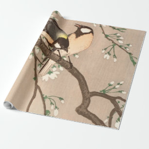Japanse Aziatische Ohara Koson Vogel Mees Zangvoge Cadeaupapier