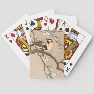 Japanse Aziatische Ohara Koson Vogel Mees Zangvoge Pokerkaarten