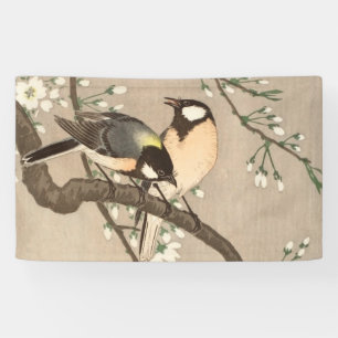 Japanse Aziatische Ohara Koson Vogel Mees Zangvoge Spandoek