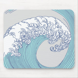 Japanse Aziatische Surf Golf Art Ocean Art Muismat