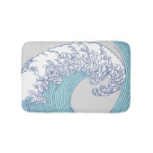 Japanse Aziatische Surf Golve Art Ocean Art Badmat (Voorkant)