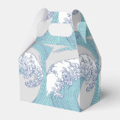 Japanse Aziatische Surf Golve Art Ocean Art Bedankdoosjes (Achterkant)