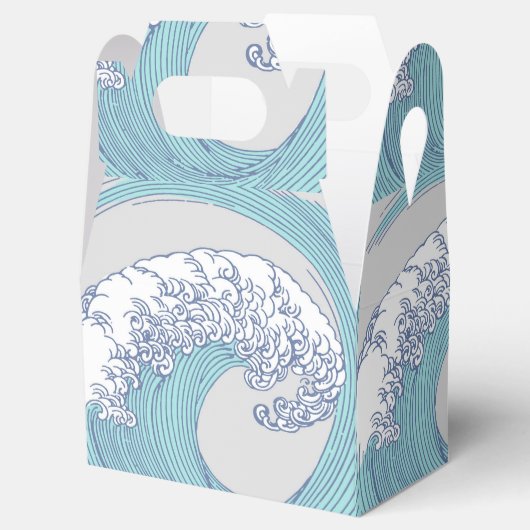 Japanse Aziatische Surf Golve Art Ocean Art Bedankdoosjes (Geopend)